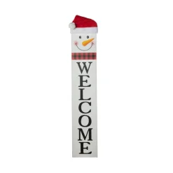 Glitzhome Reversible Wooden Hohoho/Snowman Porch Sign Hot