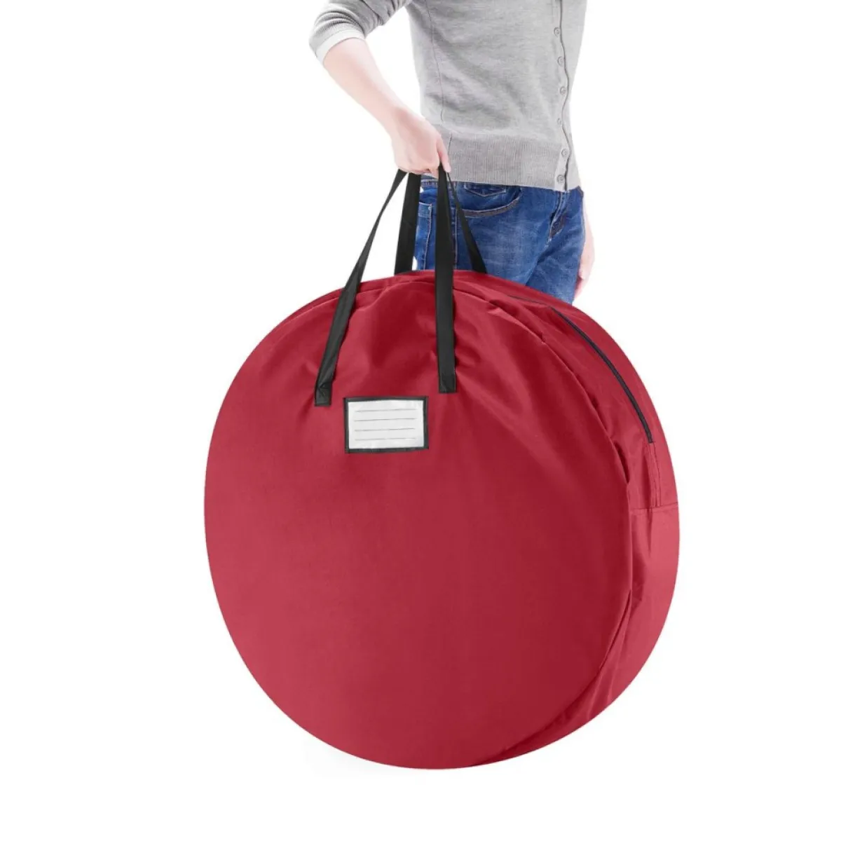 Hastings Home 36" Round Artificial Wreath Storage Bag Green Sale