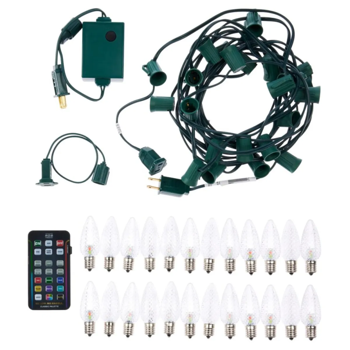 Holidaynamics Holidynamics Rgb C9 Bulb Starter Kit With Remote Outlet
