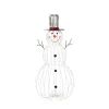 Gerson 33-Inch Electric Metal Snowman Outdoor Decor With Remote Feature New