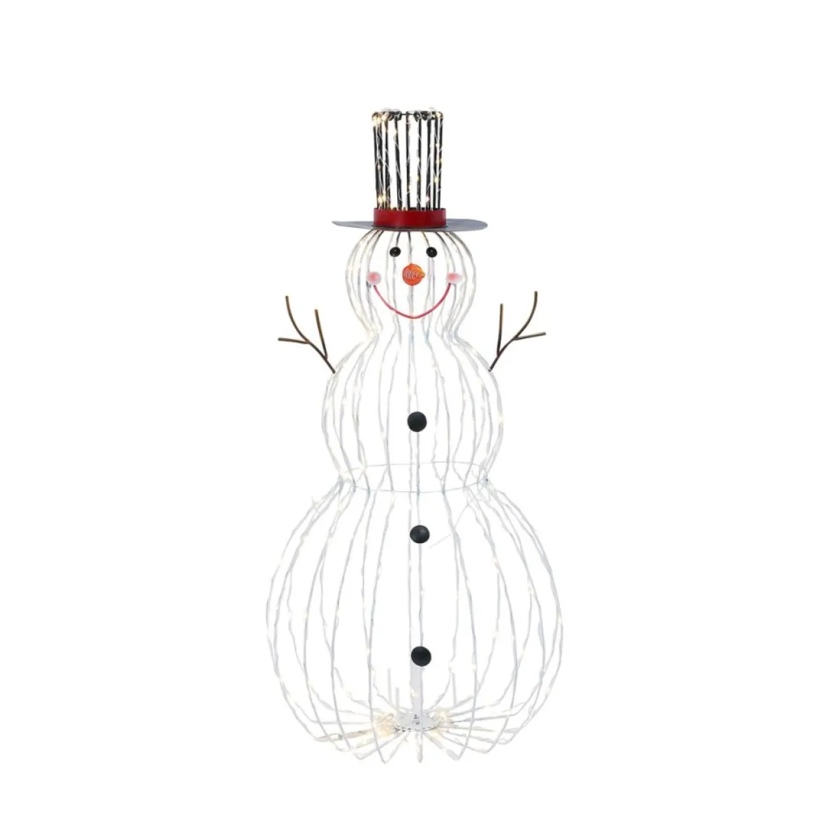 Gerson 33-Inch Electric Metal Snowman Outdoor Decor With Remote Feature New
