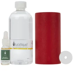 Lucid Candle 6 Ruby Pillar Candle With 16 Oz. Liquid & Stone Online