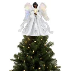 Mr. Christmas 12" Fiber Optic Angel Tree Topper Black Discount