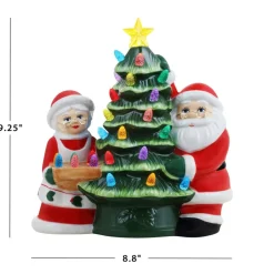 Mr. Christmas 9.25" Santa & Mr. Claus Nostalgic Tree Clearance
