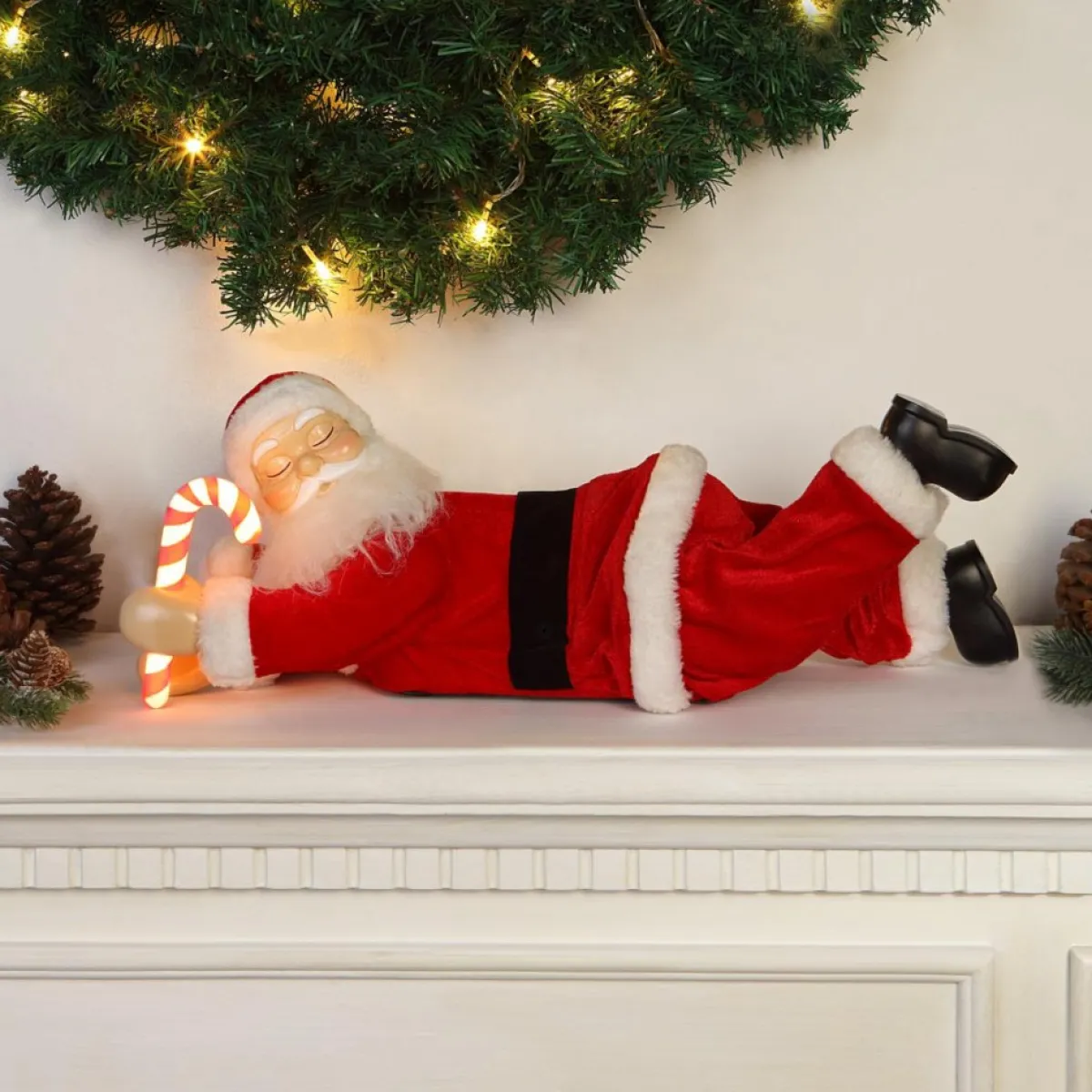 Mr. Christmas 19.25" Sleeping Santa New