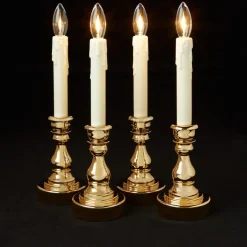 Mr. Christmas 13.5 Window Taper Candles - Set Of 4 Silver Sale