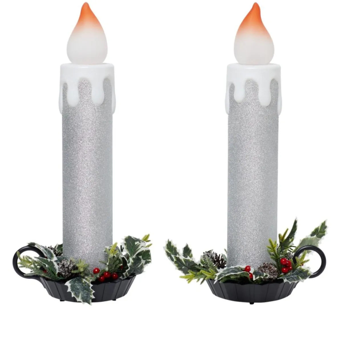 Mr. Christmas Blow Mold Glitter Candles - Set Of 2 Best