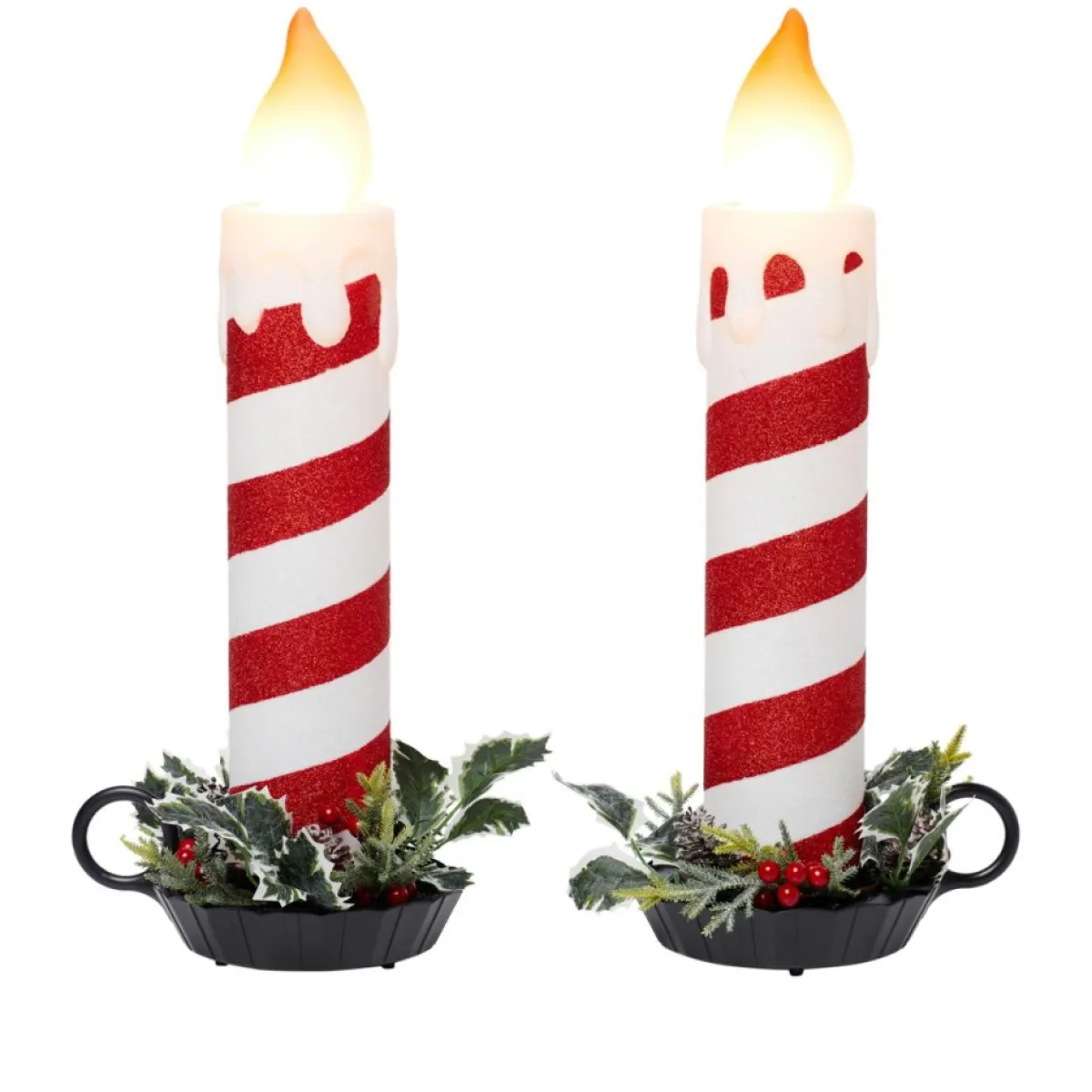 Mr. Christmas Blow Mold Glitter Candles - Set Of 2 Best