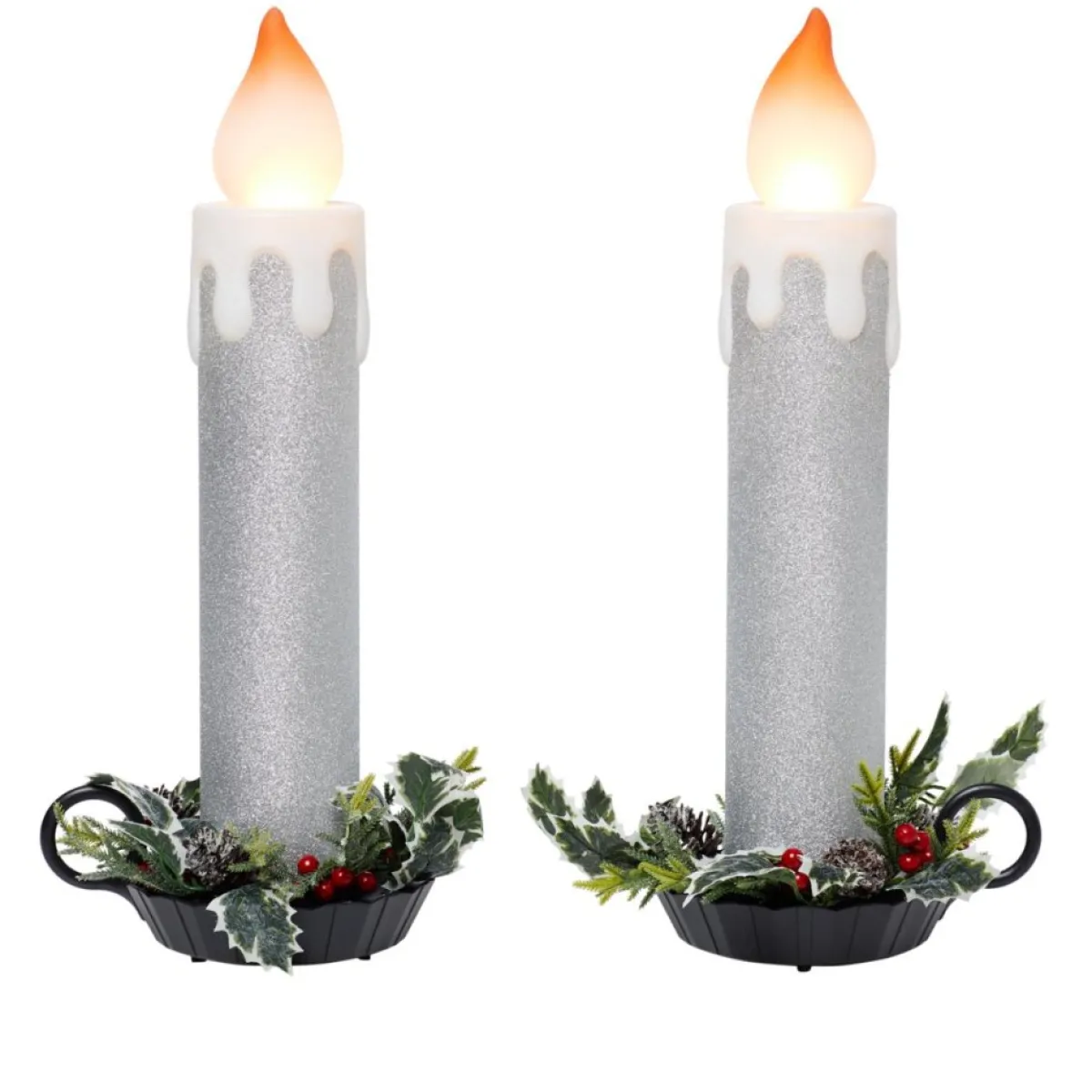 Mr. Christmas Blow Mold Glitter Candles - Set Of 2 Best