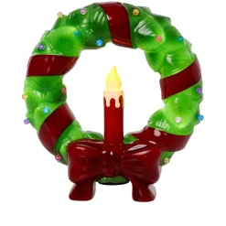 Mr. Christmas Led Blow Mold Wreath With Timer Discount