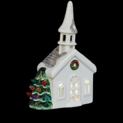 Mr. Christmas Nostalgic Ceramic Village - Set Of 3 New