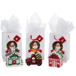 Mr. Christmas Nostalgic Ceramic Village - Set Of 3 New