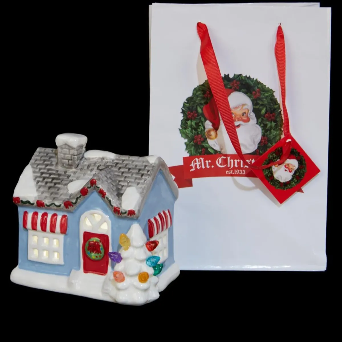 Mr. Christmas Nostalgic Ceramic Village - Set Of 3 New