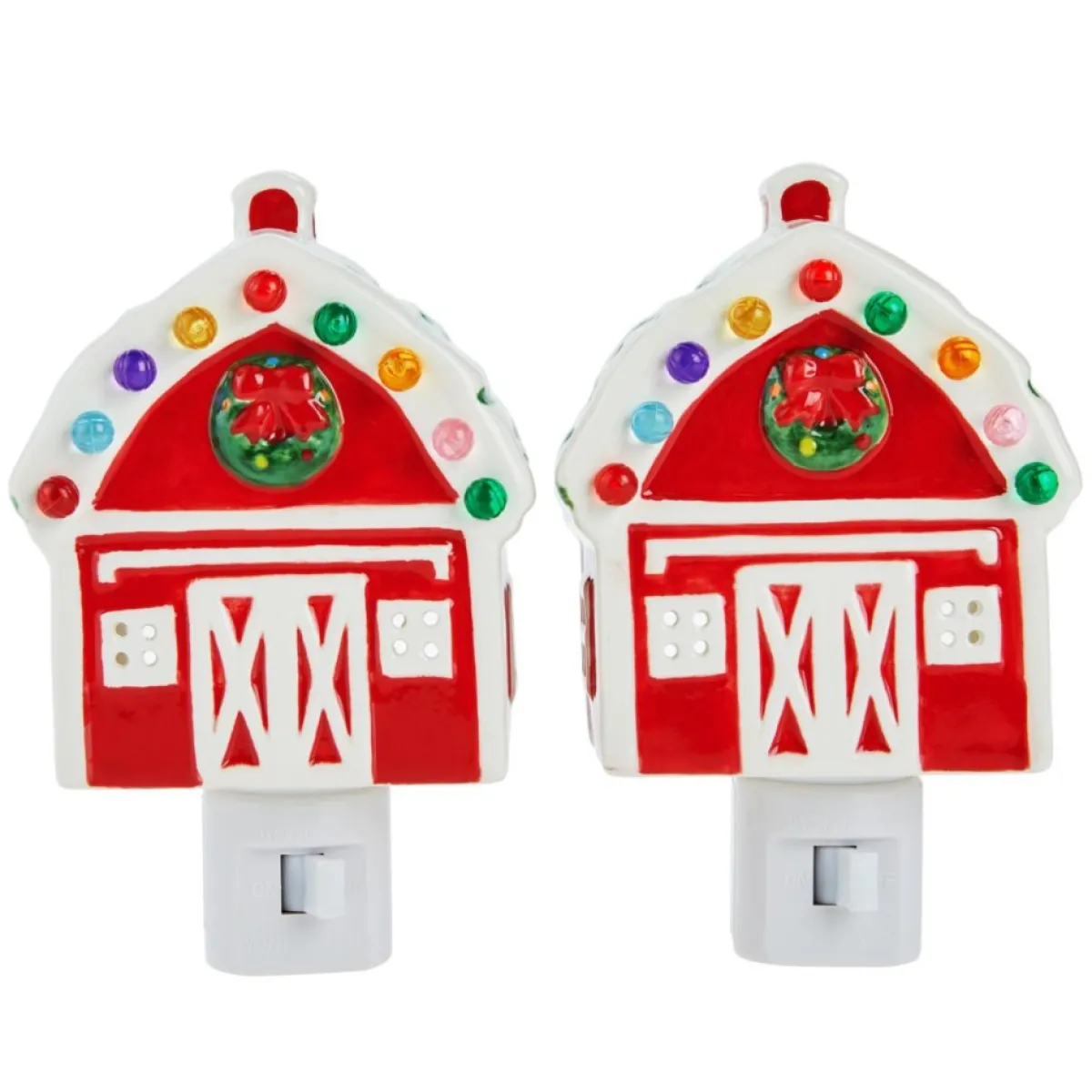 Mr. Christmas 2-Pack Nostalgic Nightlights Barn Sale