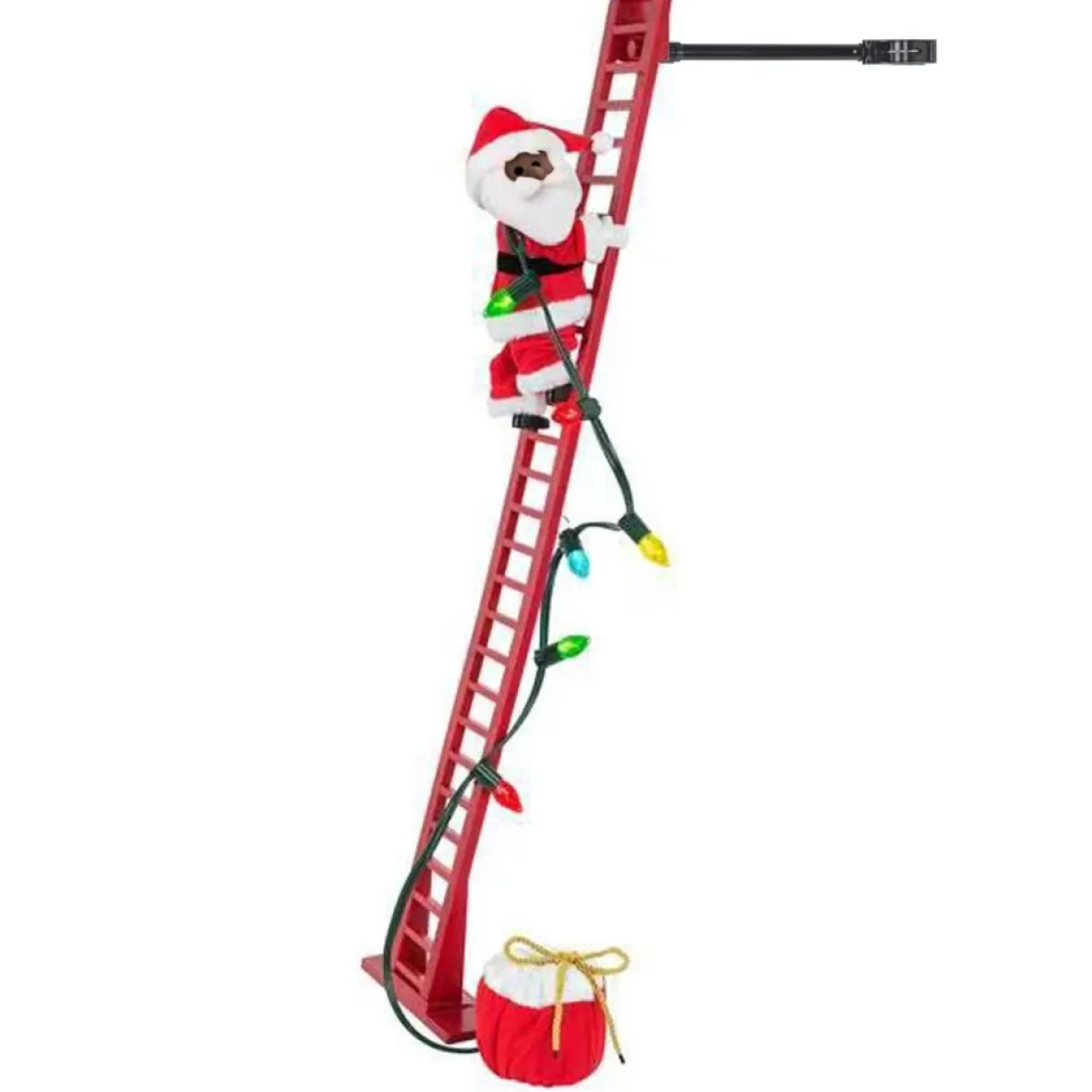 Mr. Christmas Plush Super Climbing Santa - Black Hot