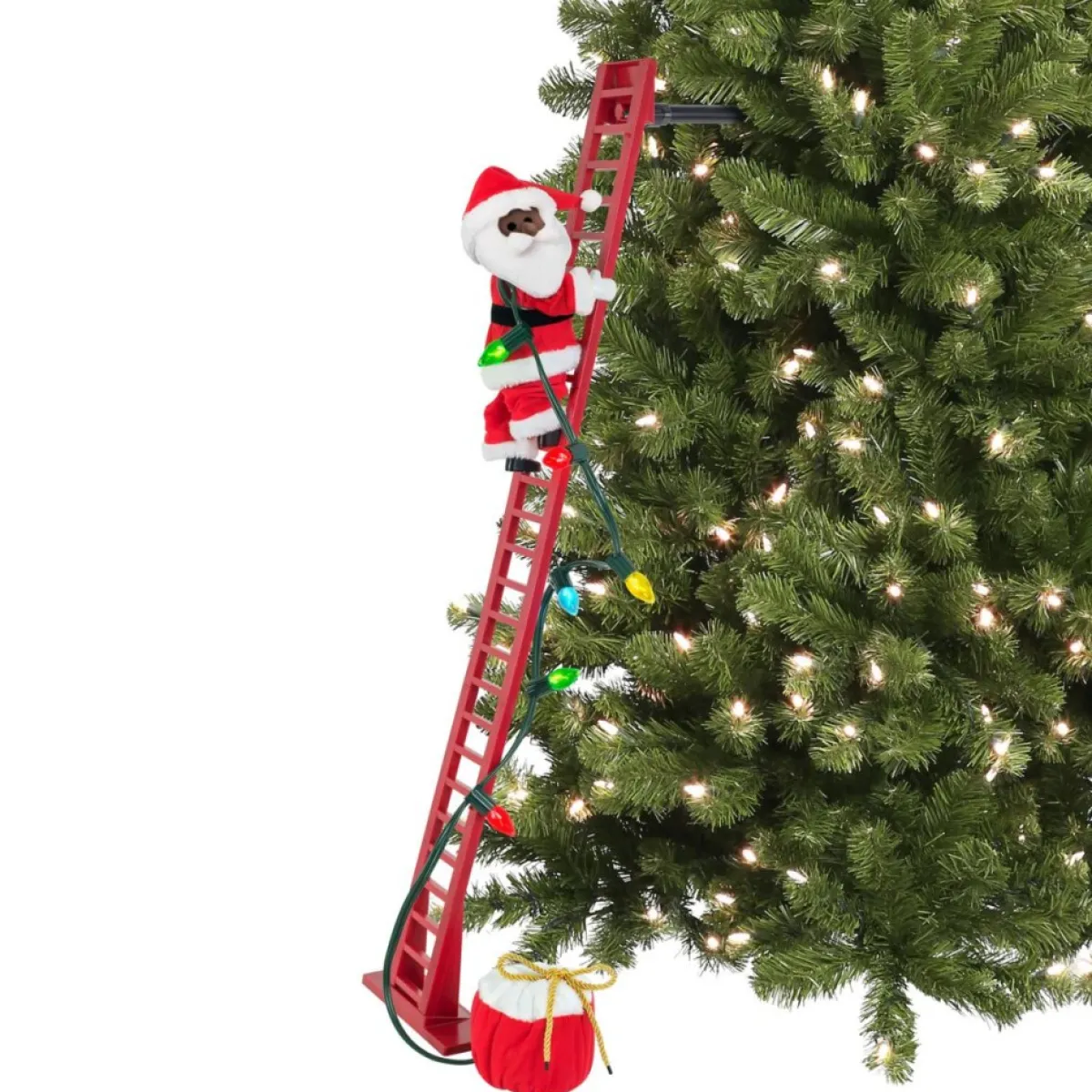 Mr. Christmas Plush Super Climbing Santa - Black Hot