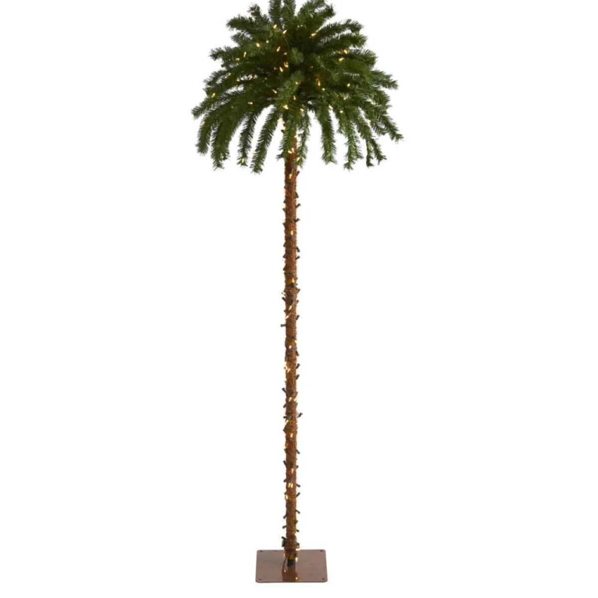 Nearly Natural 7' Artificial Christmas Palm Tree With 300 Led Lights Discount