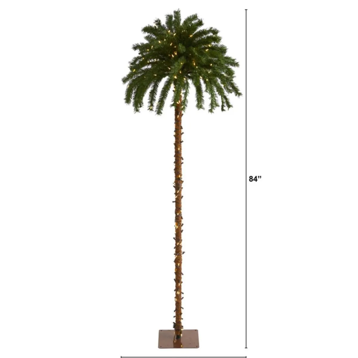 Nearly Natural 7' Artificial Christmas Palm Tree With 300 Led Lights Discount