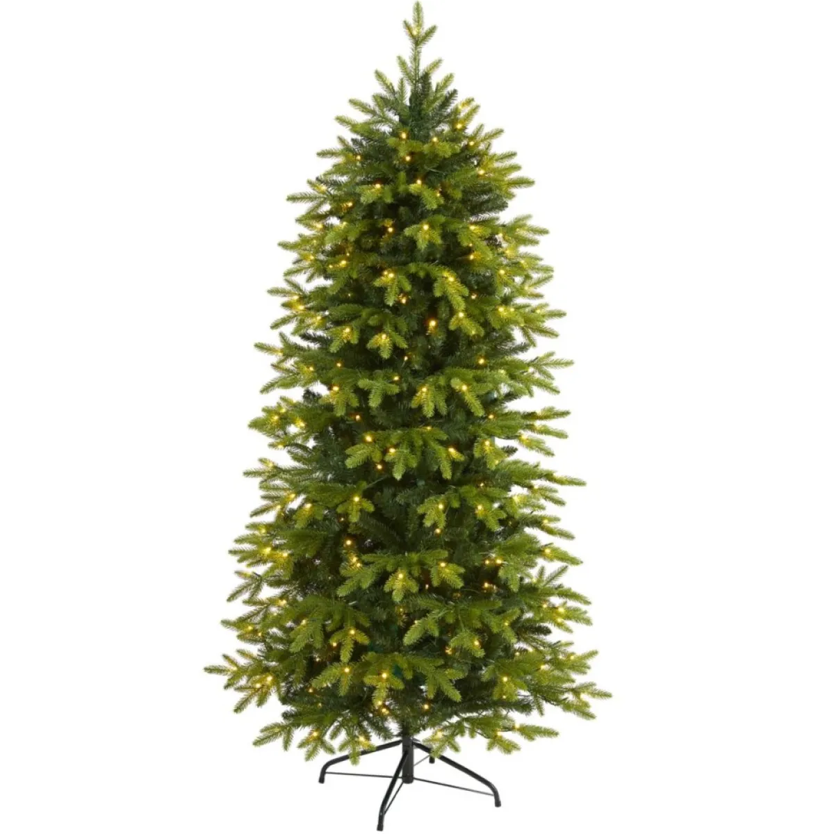 Nearly Natural 6' Belgium Fir Artificial Christmas Tree With 300 Leds