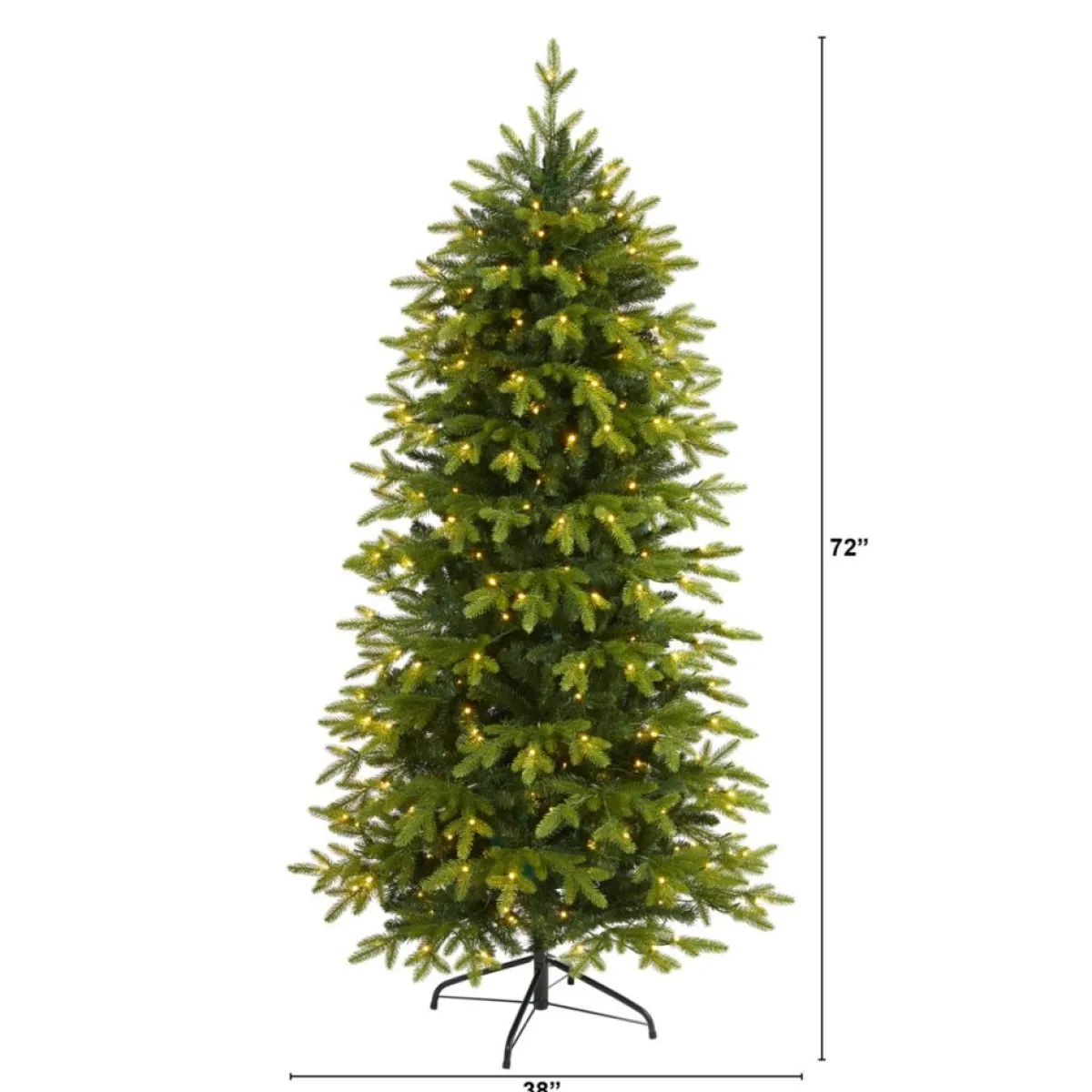 Nearly Natural 6' Belgium Fir Artificial Christmas Tree With 300 Leds