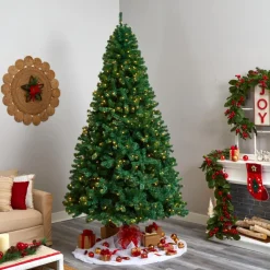 Nearly Natural 9 Ft. Northern Tip Christmas Tree With 650 Led Lights Hot