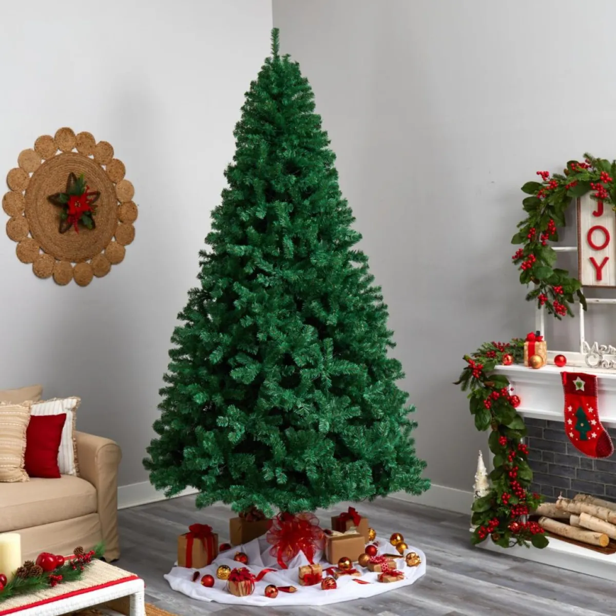 Nearly Natural 9 Ft. Northern Tip Christmas Tree With 650 Led Lights Hot