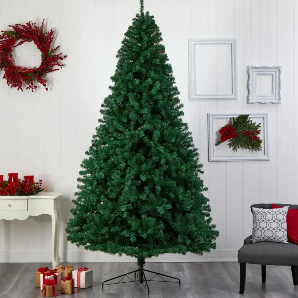Nearly Natural 9 Ft. Northern Tip Christmas Tree With 650 Led Lights Hot