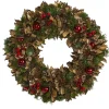 Nearly Natural 15" Holiday Artificial Wreath W/Pinecones And Ornaments