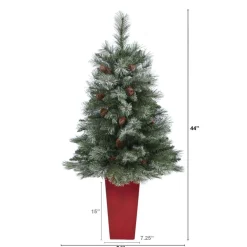 Nearly Natural 44 In. Snowed Mountain Pine Christmas Tree Clearance