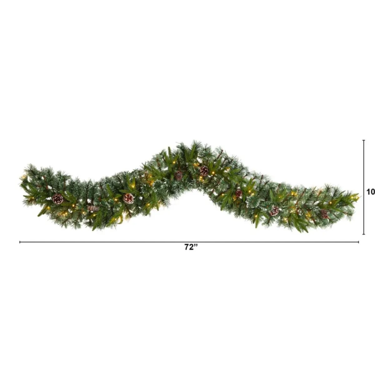 Nearly Natural 6' Snow Tipped Christmas Garland With 35 Lights Outlet