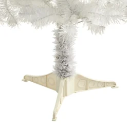 Nearly Natural 5' White Christmas Tree With 150 Clear Led Lights Sale