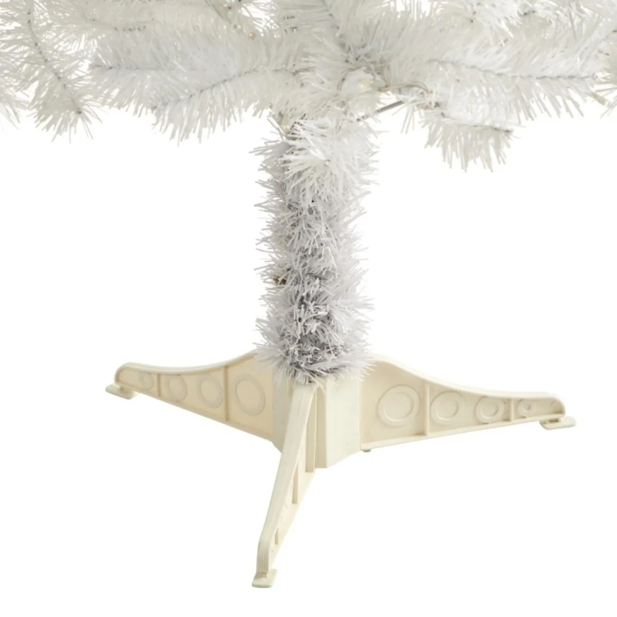 Nearly Natural 5' White Christmas Tree With 150 Clear Led Lights Sale