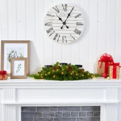 Nearly Natural 30-In. Christmas Pine Triple Candelabrum With Lights Outlet