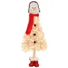 Puleo International Pre-Lit 4' Snowman Artificial Christmas Tree With 100 Lights, White Clearance