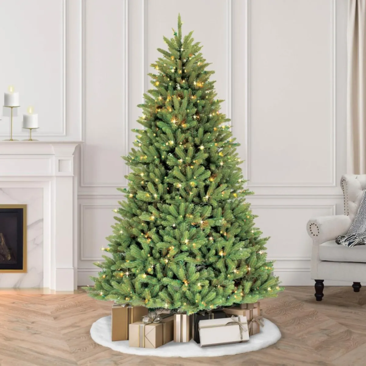 Puleo International Puleo 7.5' Franklin Fir Artificial Christmas Tree W/750 Clear Lights Sale