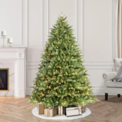 Puleo International Puleo 7-1/2 Ft. Pre-Lit Davidson Fir Premier Artificial Christmas Tree