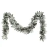 Puleo International 9' 10" Flocked Berkshire Spruce Garland Discount