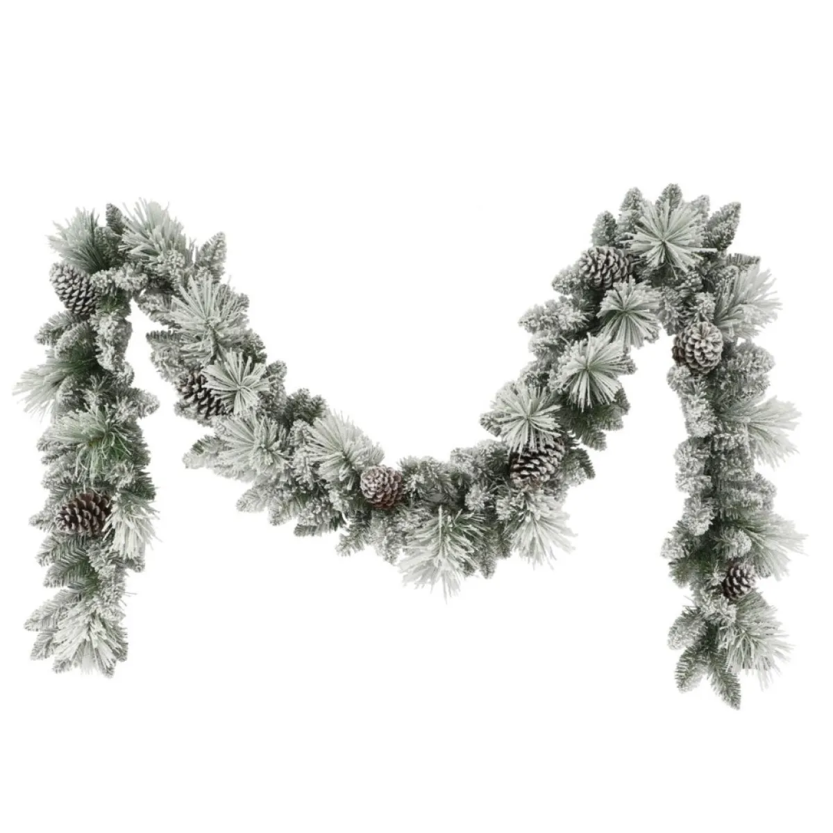 Puleo International 9' 10" Flocked Berkshire Spruce Garland Discount
