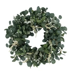 Puleo International 24" Artificial Eucalyptus Floral Spring Wreath Sale