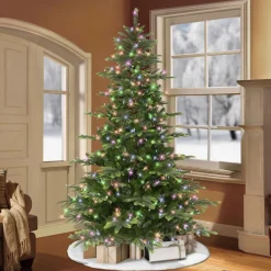 Puelo International Puleo International 7.5' Color Select Pre-Lit Aspen Green Fir Tree New