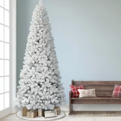 Puelo International Puleo International 9' Flocked Virginia Pine Tree With 1460 Tips Clearance