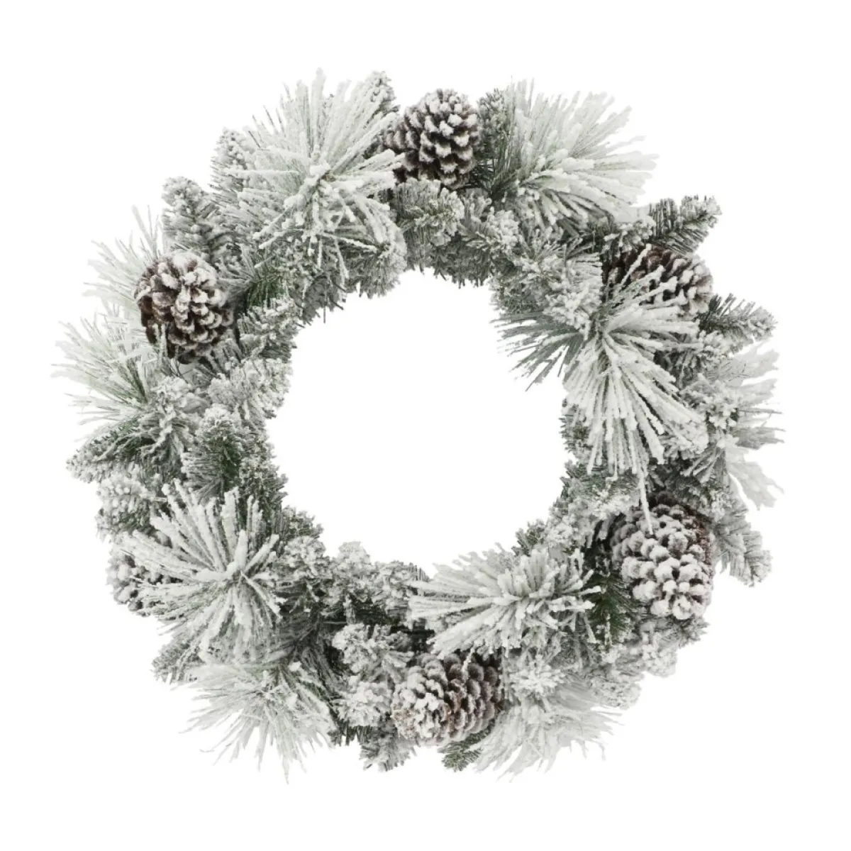 Puleo International 24" Flocked Berkshire Spruce Wreath With 56 Tips Sale