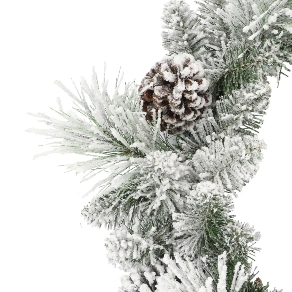 Puleo International 24" Flocked Berkshire Spruce Wreath With 56 Tips Sale