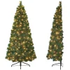 Puleo International 6.5 Ft. Pre-Lit Wall Half Tree, Clear Lights Discount