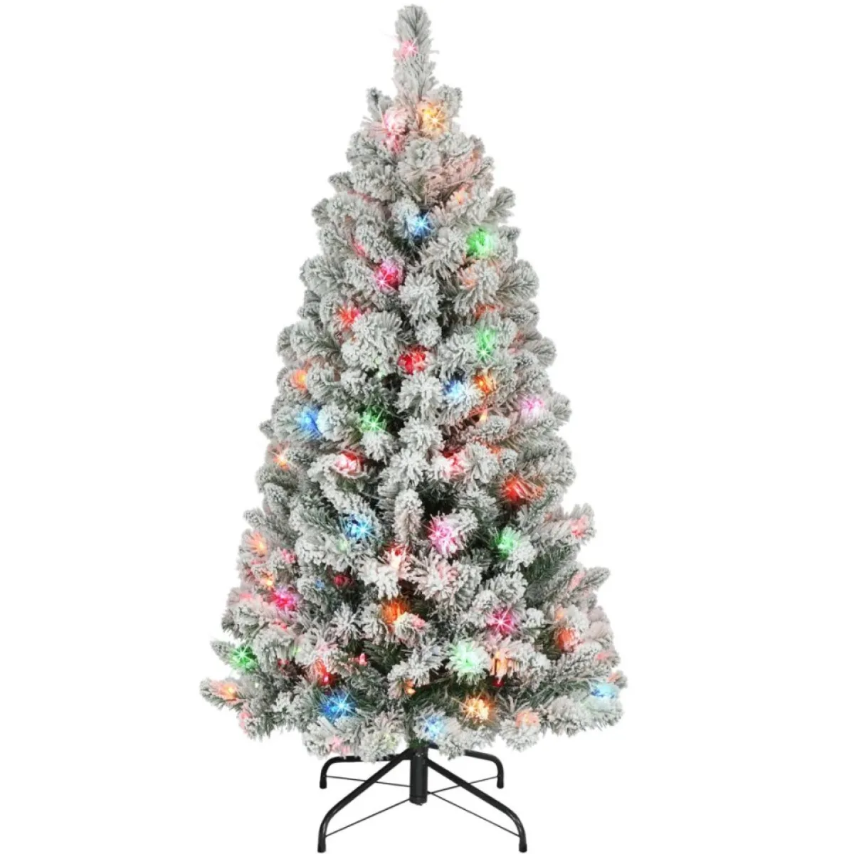 Puleo International 4.5 Ft. Pre-Lit Pine Tree, Ul Multi Color Lights Hot