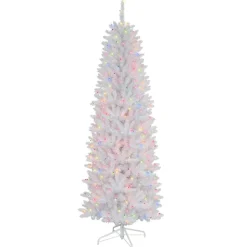 Puleo International 4.5' 150-Light Artificial Fir Christmas Tree White New