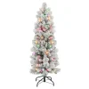 Puleo International 4.5' Multicolor Flocked Portland Pine Pencil Tree Sale