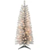 Puelo International Puleo International 4.5' Pre-Lit Silver Tinsel Tree Discount