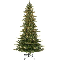 Puleo International 7.5' Pre-Lit Slim Artic Fir Christmas Tree Hot