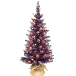 Puleo International 3' Prelit Fashion Purple Artificial Christmas Tree Hot